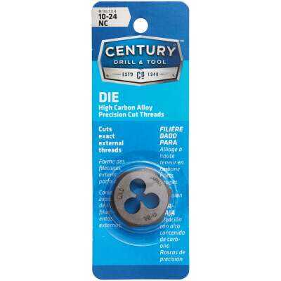 Century Drill & Tool 10-24 National Coarse 1 In. Across Flats Fractional Hexagon Die