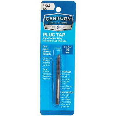 Century Drill & Tool 12-24 Carbon Steel National Coarse Tap-Plug