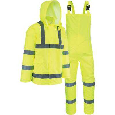 West Chester Protective Gear 2XL 3-Piece Hi-Vis Yellow Rain Suit