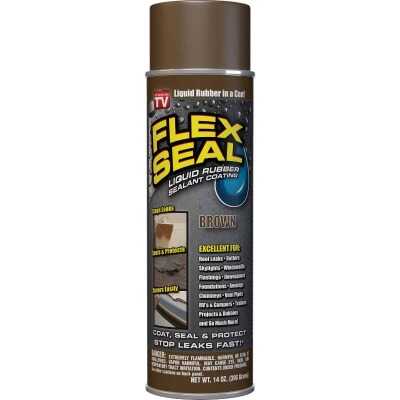 FLEX SEAL 14 Oz. Spray Rubber Sealant, Brown