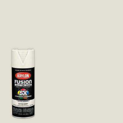 Krylon Fusion All-In-One Satin Spray Paint & Primer, Ivory
